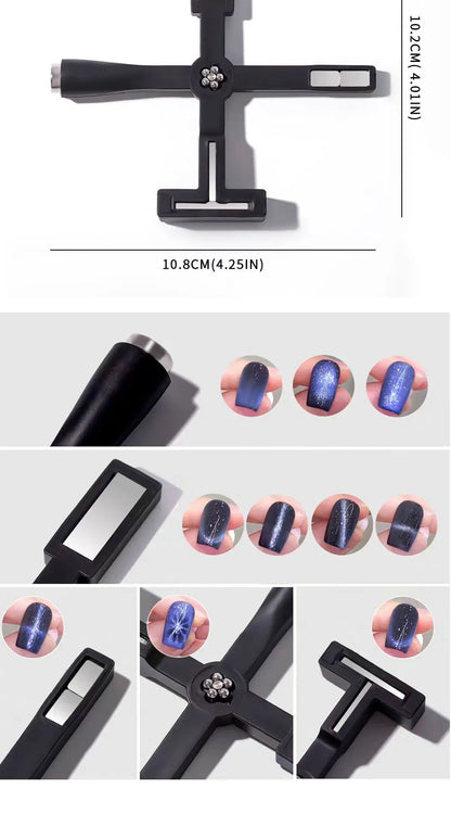 Nail Art Magnetic Wand Pen Set - 3D Cat Eye Gel Painting, UV Gel Polish Magnet Tools for Magic Manicure