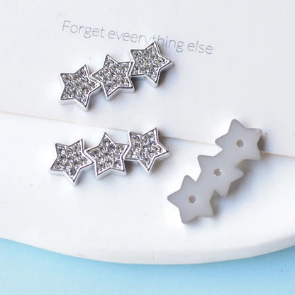 WFFNNKC 10Pcs Kawaii Rhinestone Star Flatback Resin DIY Accessories – Wedding, Scrapbooking, Hairpin, Jewelry & Brooch Decor