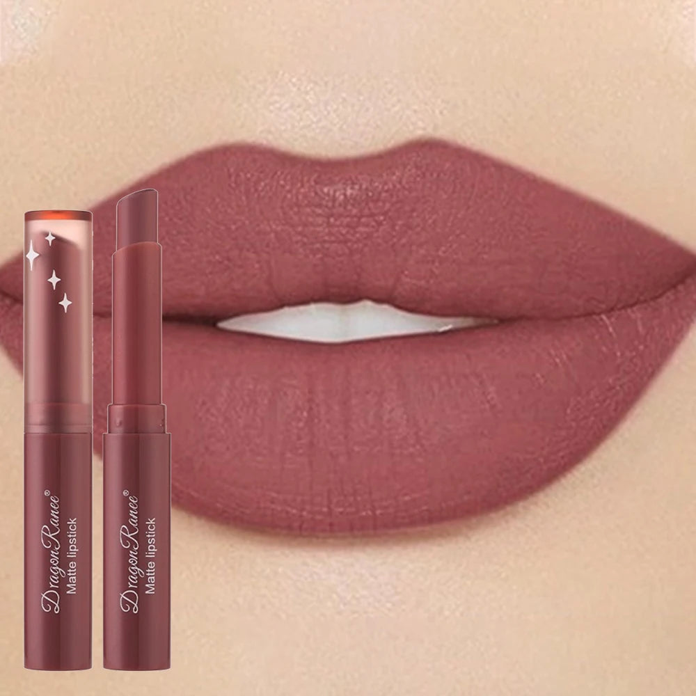 Nude Matte Waterproof Lipstick – Long-Lasting Velvet Red Lipsticks for Women, Non-Fading Lip Makeup