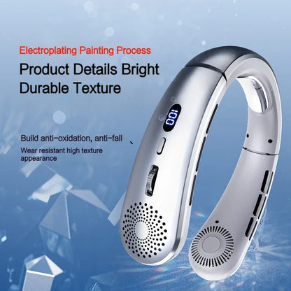 Lightweight Neck Fan - 5 Speed Hands Free Wearable Fan with Low Noise Design for Indoor & Outdoor Sports