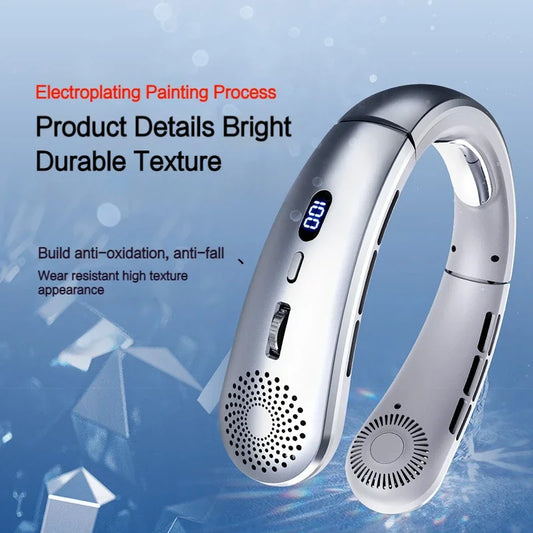 Lightweight Neck Fan - 5 Speed Hands Free Wearable Fan with Low Noise Design for Indoor & Outdoor Sports