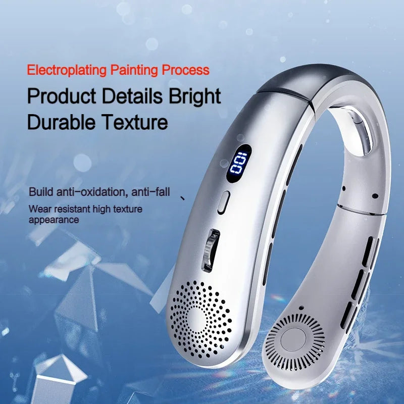 Wearable Neck Fan - 5-Speed Low Noise Hands-Free Cooling Fan for Indoor & Outdoor Sports