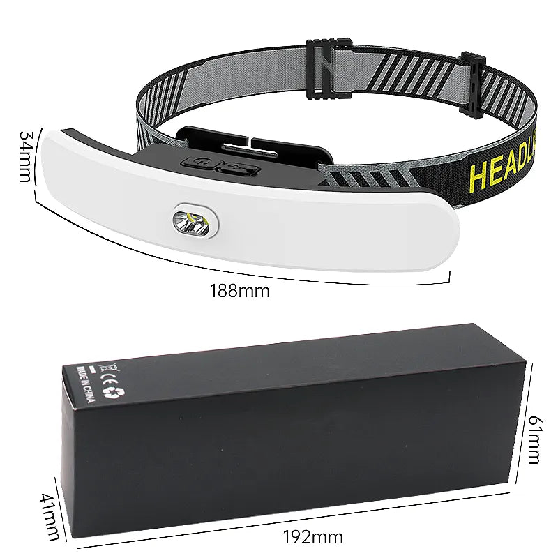 USB Rechargeable LED Headlamp for Eyelash Extension and Grafting - Eye Protection Light for Shadowless Nail Art, Eyebrow, and Lip Tattoo