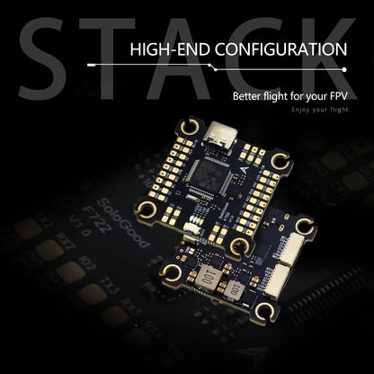 SoloGood F722 Flight Controller with ICM42688P & BLHELI_S 60A 4-in-1 ESC – 30.5x30.5mm 2-6S for FPV Freestyle Drone Parts