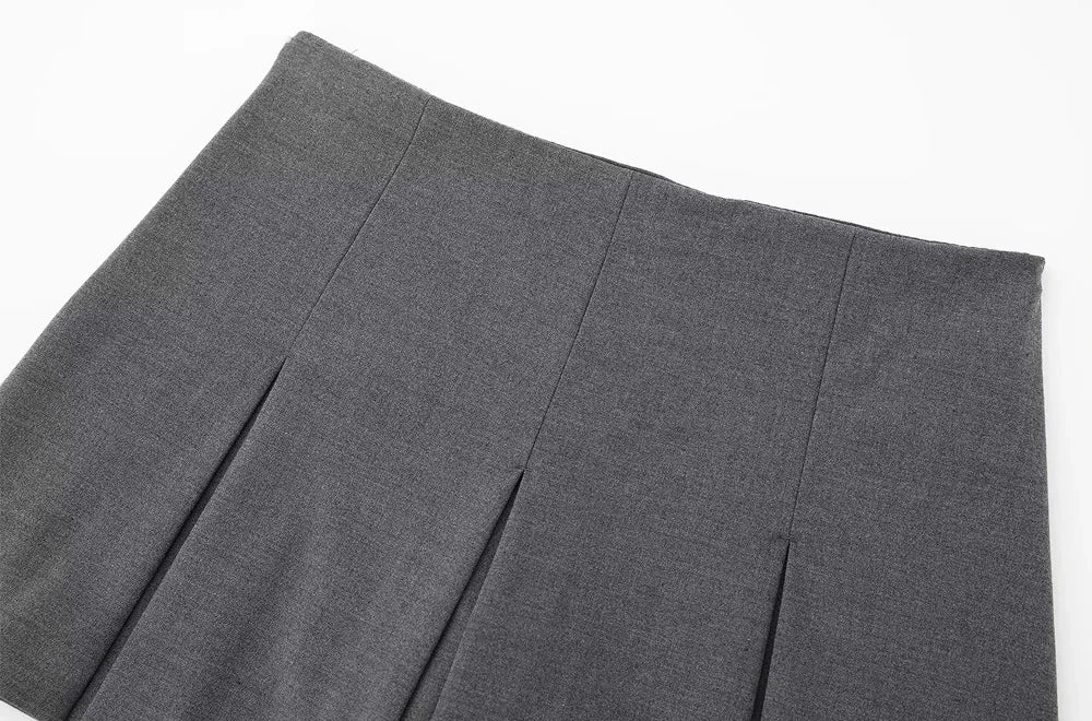 MUJER 2025 Women’s High Waist Pleated Mini Skort Shorts — Summer Basic Casual Holiday Shorts