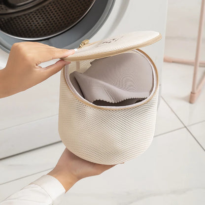 7Pcs Fine Mesh Laundry Bag Set – Embroidery Print Washing Pouches for Clothes, Household Washing Machine Bags