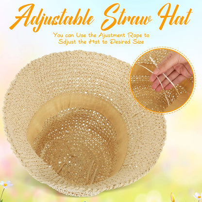 Women’s Summer Crochet Straw Bucket Hat – UV-Protect, Breathable Foldable Sunshade Cap for Beach & Outdoor Fashion
