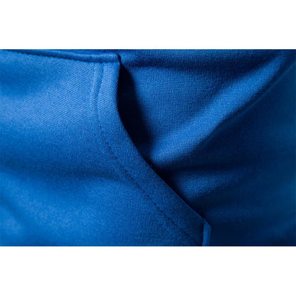 Men's Fleece Tracksuit Set – Solid Color Zip-Up Hoodie & Joggers | 2023 Fall/Winter Casual Sportswear