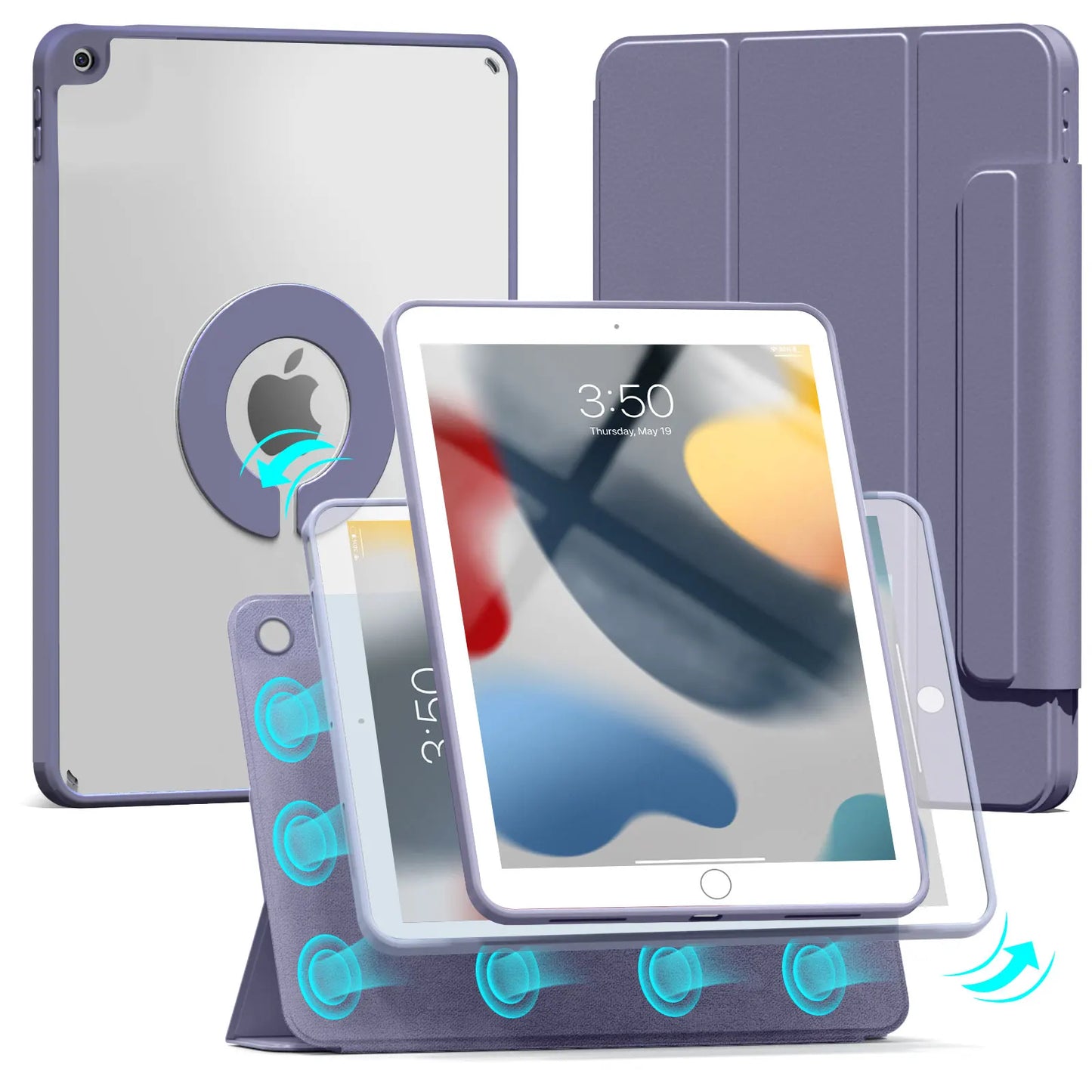 Magnetic Case for iPad 10.2, Air, Pro 11/12.9 & Mini 6 – Detachable Back Shell for 2022 Models