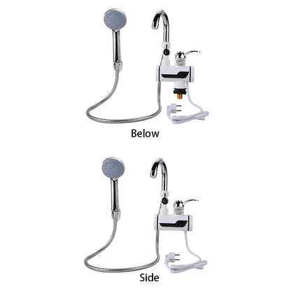 3000W Instant Electric Water Heater — EU Plug Digital Display Tankless Shower & Kitchen Faucet 220V