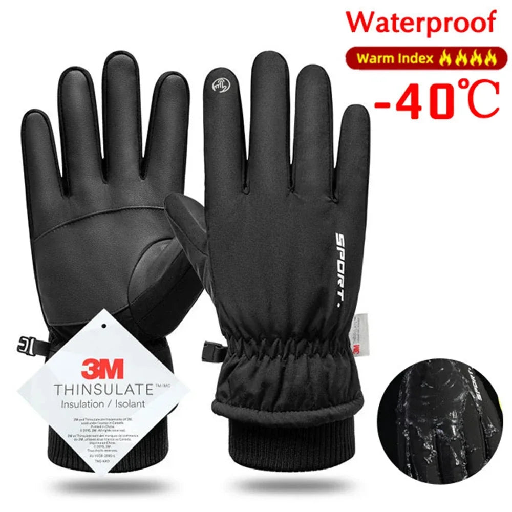 Winter Men & Women Touchscreen Gloves - Waterproof, Windproof, Full Finger, Non-Slip for Outdoor Sports, Cycling, Snow & Ski