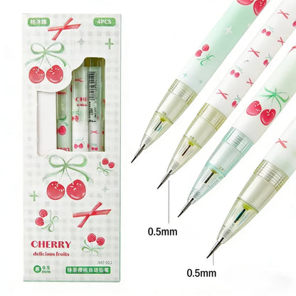 4-Piece 0.5mm Mechanical Pencil Set - Smooth-Writing Automatic Pencils with Erasers for School, Office and Everyday Use