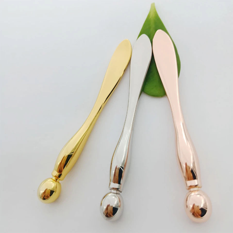 Metal Face Massage Stick — Anti-Wrinkle Eye Cream Applicator & Mask Mixing Spatula for Facial Care