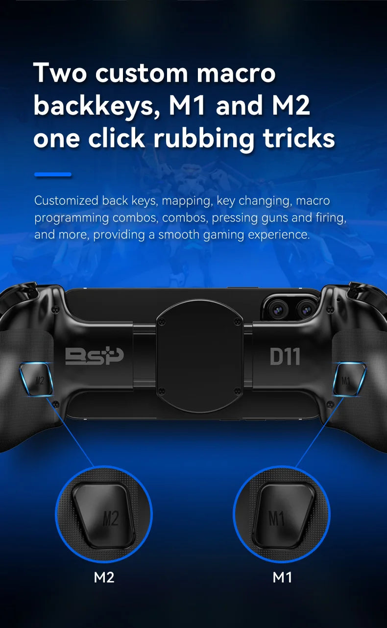 BSP-D11 Stretching Wireless Game Controller – Compatible with SWITCH, Android, iOS, PS3, PS4, XBOX, and Tablet for Gamepad Streaming