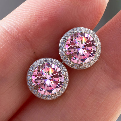 925 Sterling Silver Moissanite Earrings – 1 Carat Round Studs, Engagement, Wedding & Daily Wear Luxurious Gift for Women