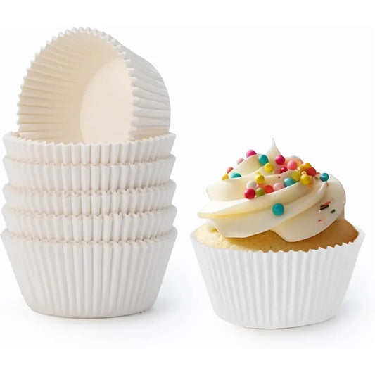 100 Count Food Grade Non-Stick Baking Cups, Greaseproof Cupcake Liners for Desserts & Microwave Use