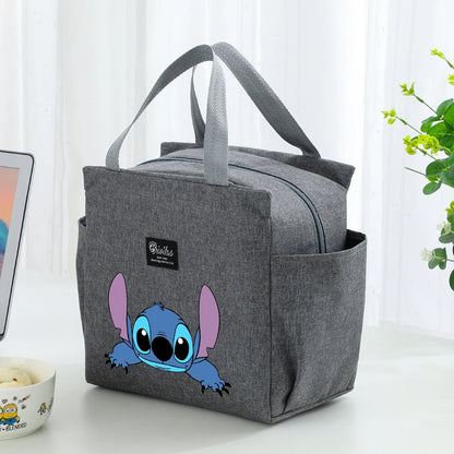 Stitch Insulated Lunch Bag – Waterproof Oxford Cloth with Aluminum Foil, Portable Reusable Square Tote for Work, School, and Picnic