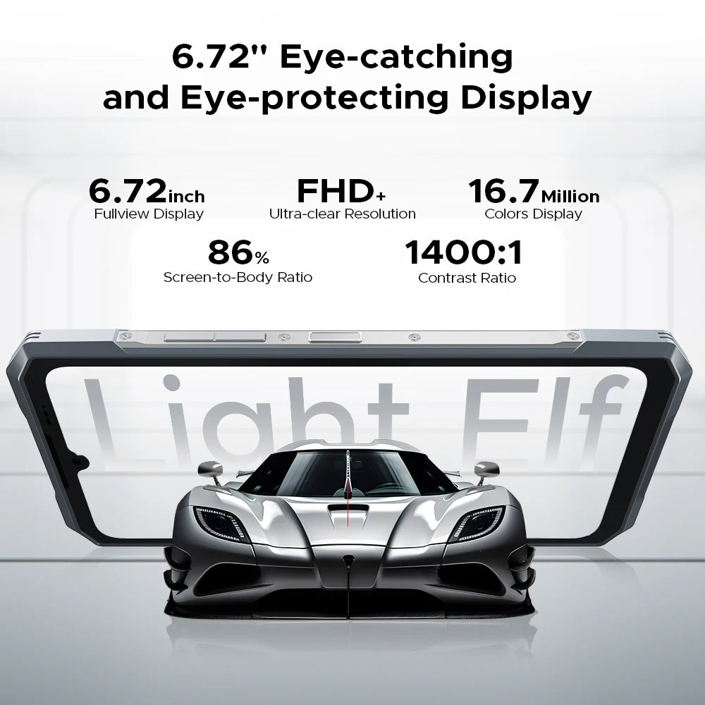 DOOGEE Blade GT Rugged Phone | 6.72'' FHD+, 120Hz LED Light, 12GB RAM, 256GB ROM, 5500mAh Battery, Android 14   2/2
