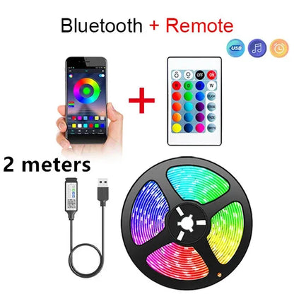 Bluetooth LED Strip Lights - Smart 5050 RGB App Remote TV & Home Decor Lighting