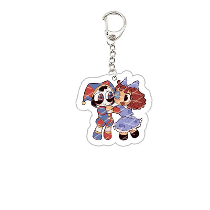 The Amazing Digital Circus Acrylic Keychain – Pomni, Jax, Ragatha, Gangle & Kinger Fan Gift Keyring for Bags & Accessories