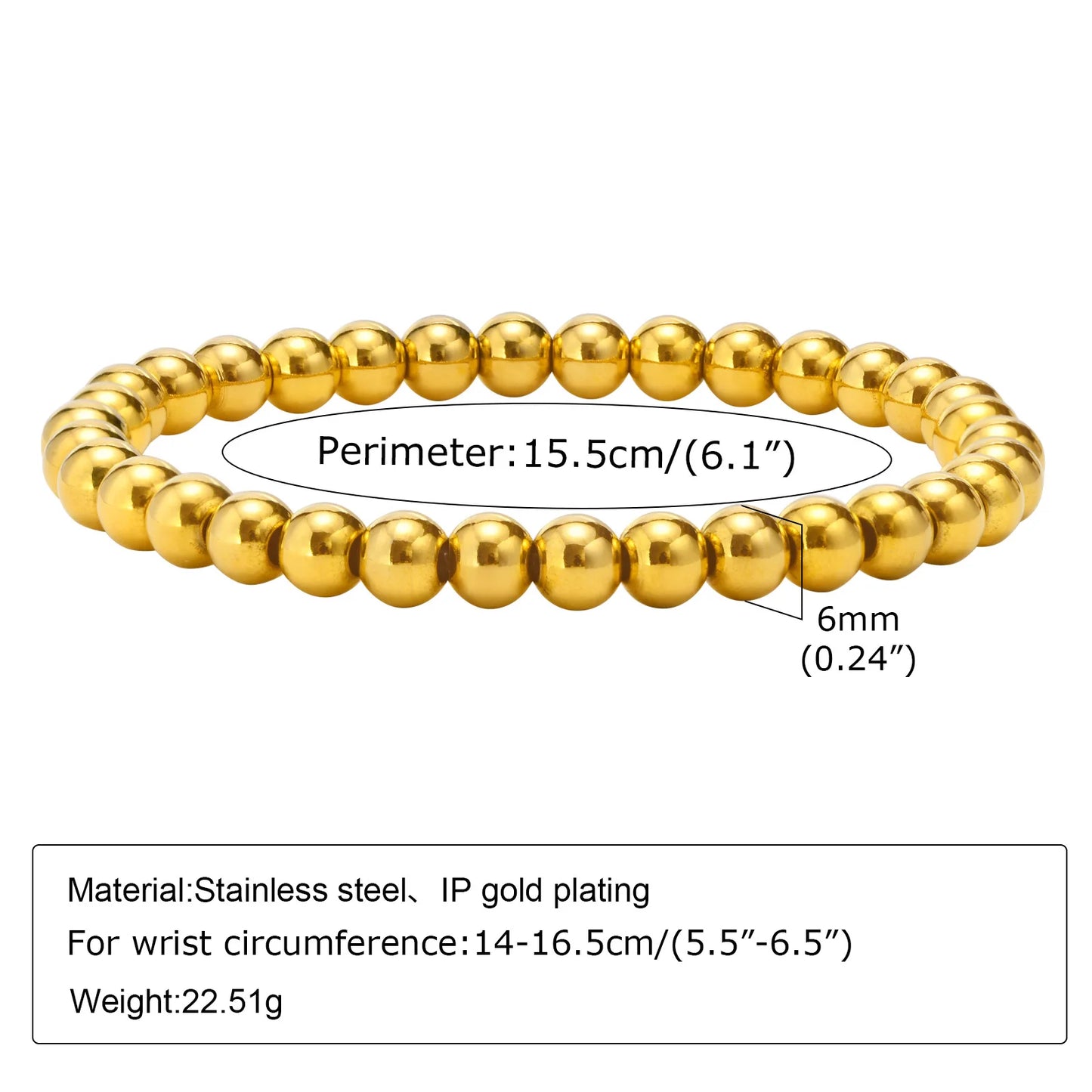 Women's Chunky Gold Plated Stainless Steel Link Chain Bracelet – Waterproof Layered Wristband Jewelry