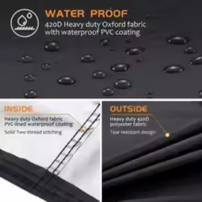Heavy-Duty Waterproof BBQ Grill Cover – Outdoor Dustproof Anti-UV Rain Protection for Barbecue Grills