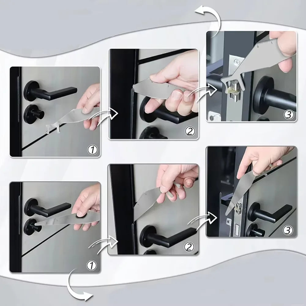 Firefighter Lock Picking Multitool - Spring Steel Fire Rescue Pry Bar and Multipurpose Leverage Tool