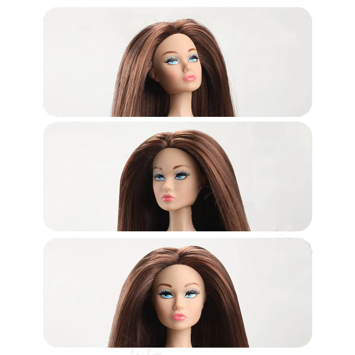 32cm Star FR Supermodel Doll — 1/6 Nude Fashion Doll with Trend Makeup, Curly & Straight Hair, White/Black/Wheat Skin DIY Dress-Up Toy