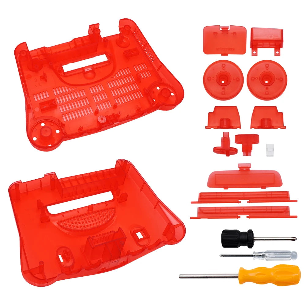 Bitfunx Translucent Replacement Plastic Shell Case for N64 Nintendo 64