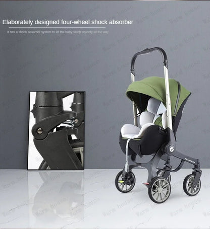 2025 New 4-in-1 Baby Stroller — Luxury Foldable Multifunctional Carriage & Portable Pram