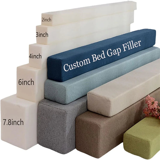 Mattress Gap Filler Pillow - Bed Extender Cushion for Closing Gaps Between Mattress, Headboard & Wall