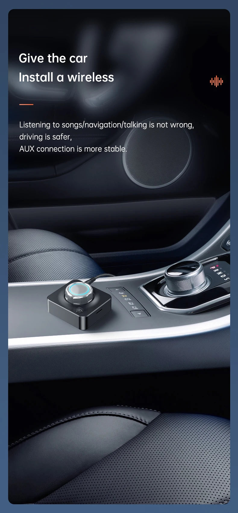 Bluetooth 5.0 Audio Receiver Wireless Adapter | 3D Stereo Music, TF Card, RCA & 3.5mm AUX for Car, Speaker, Amplifier, Headphones