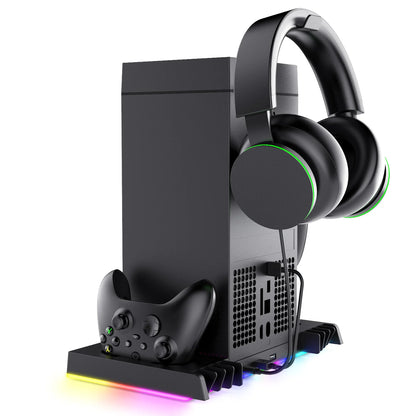 IPEGA Console Charging Dock for Xbox – Smart Temperature Control Dock with Overhead Cooling Fan and RGB Light Stand XBX024S