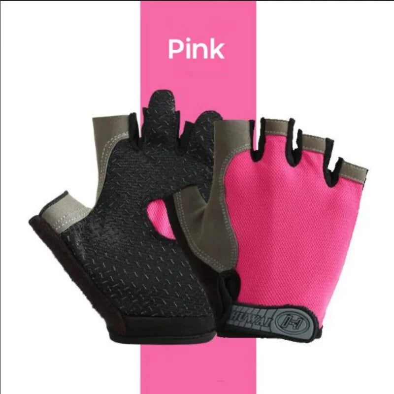 Fingerless Gym Gloves – Anti-Slip, Shock-Absorbing & Breathable Sports Gloves for Training & Weightlifting