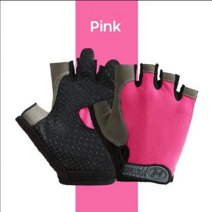 Fingerless Gym Gloves – Anti-Slip, Shock-Absorbing & Breathable Sports Gloves for Training & Weightlifting