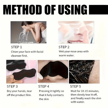Alcohol-Free Nose Cleansing Strips - Deep-Cleansing Pore Patches for Excess Oil & Refined Skin