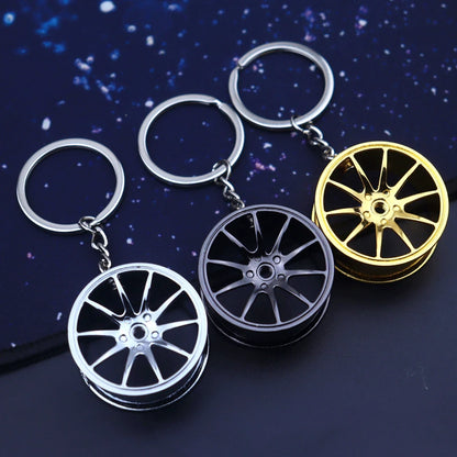 Creative Metal Car Keychain — Zinc Alloy Turbo, Gearbox & Brake Disc Pendant for Men’s Birthday or Dad Gift