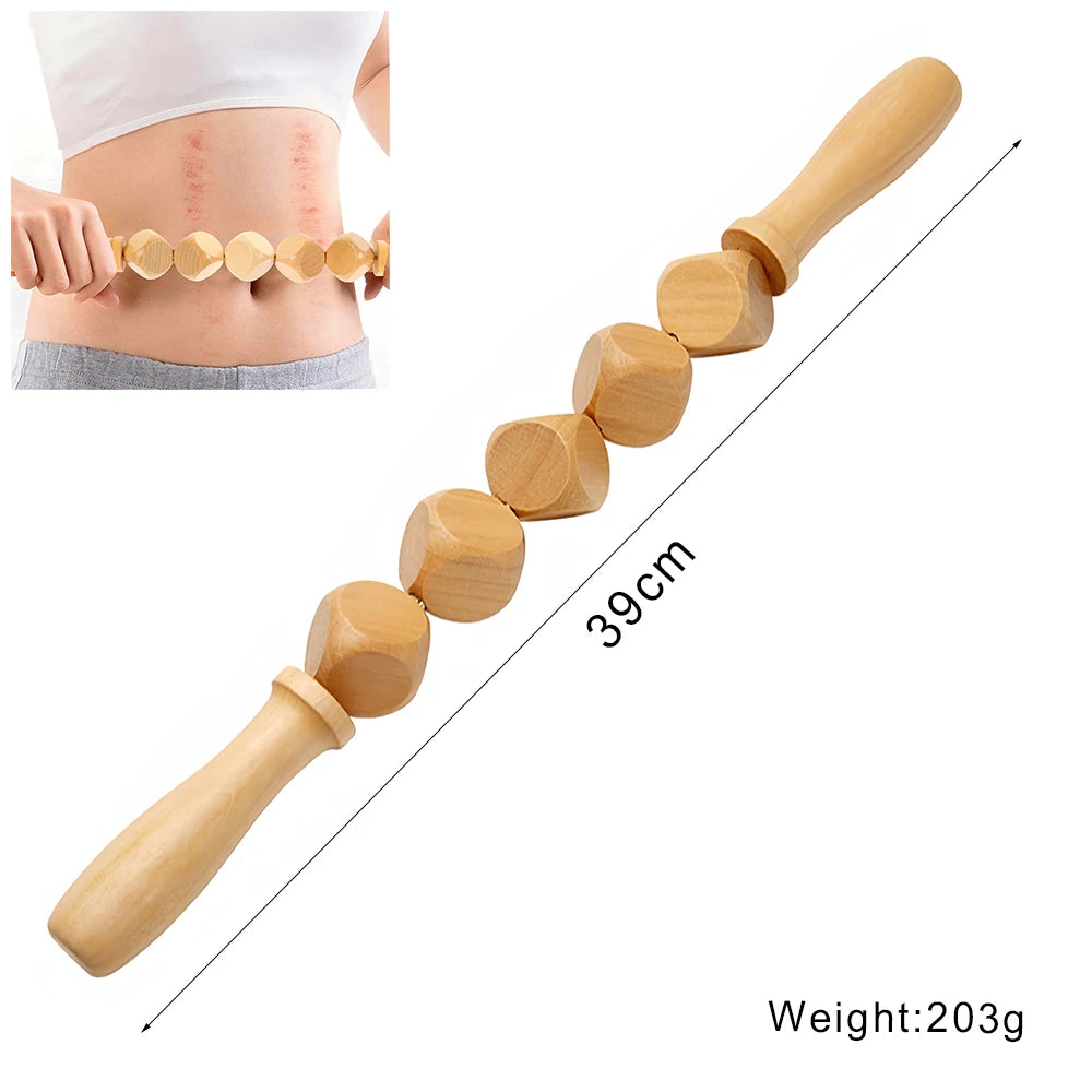 Wooden Lymphatic Drainage & Anti-Cellulite Massage Tools – Gua Sha for Body Shaping & Sore Muscle Relief