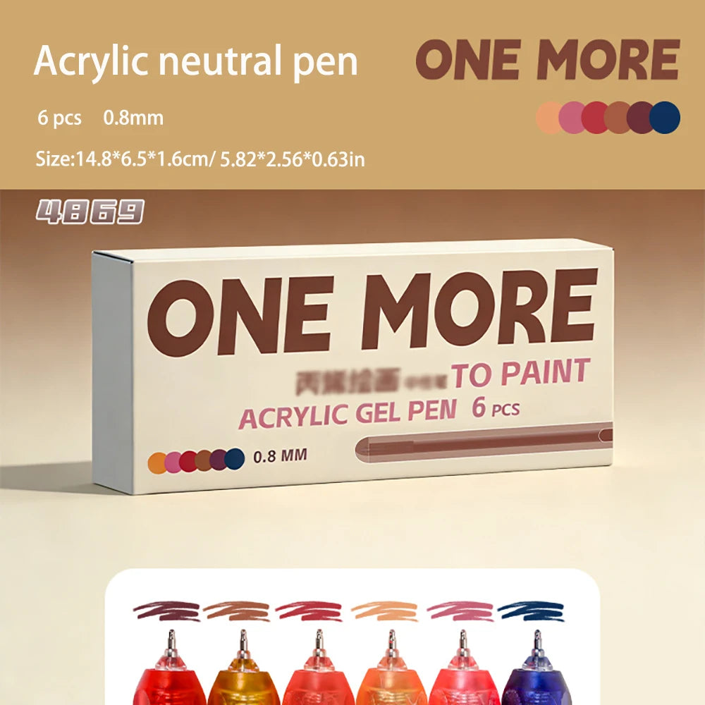 Multi-Color Acrylic Pen - 0.8mm Neutral Tip Pen for Nail Art, Notes & Key Marking