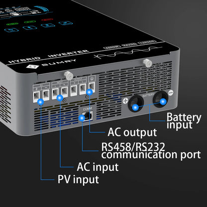 Sumry 4KW Off Grid Solar Inverter - 24V Pure Sine Wave MPPT Charger with LCD Display