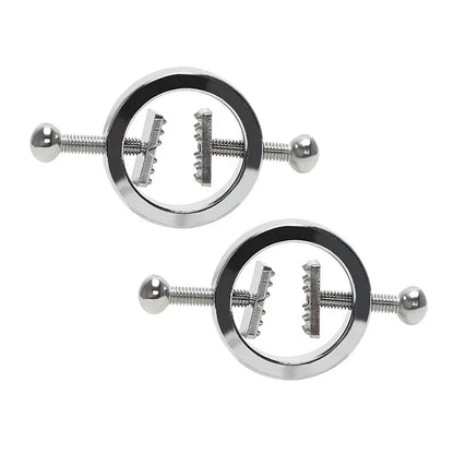 Stainless Steel Adjustable Nipple Clips — Erotic Breast Stimulation, Bondage Restraint Fetish BDSM Sex Toy for Women