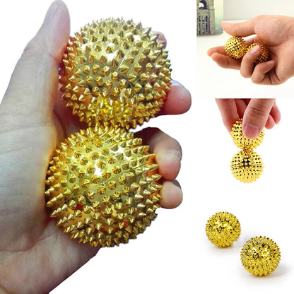 9pcs Hand & Foot Magnetic Therapy Spiky Massage Balls – Acupressure Trigger Point Pain Relief Pocket Massager