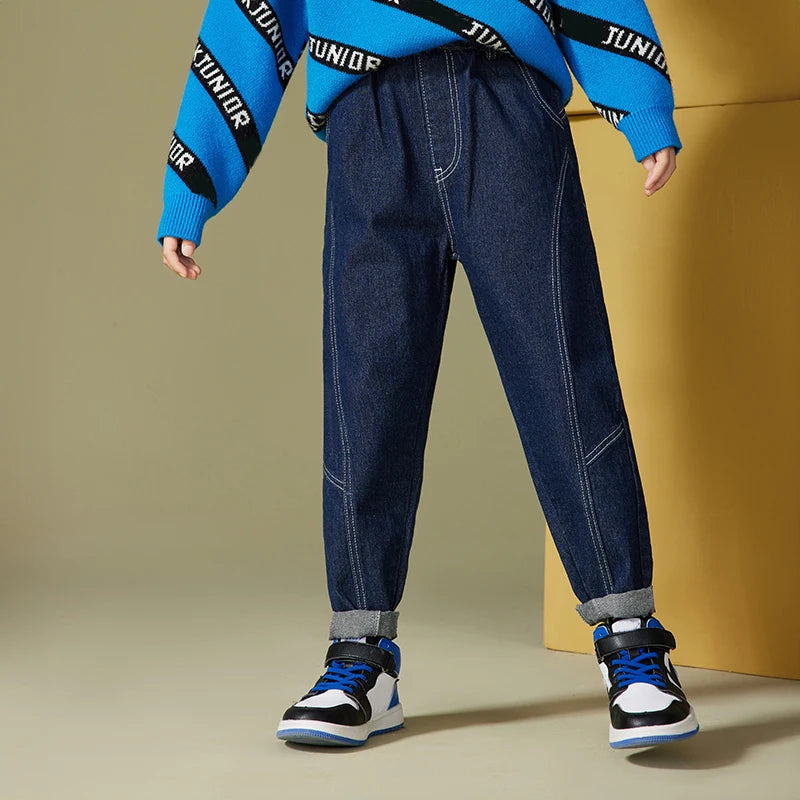 Kids Boys Skinny Jeans - Classic Denim Casual Pants for Ages 5-13