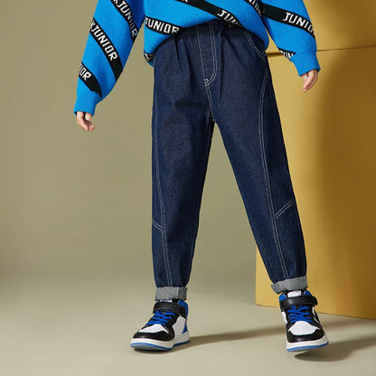 Kids Boys Skinny Jeans - Classic Denim Casual Pants for Ages 5-13