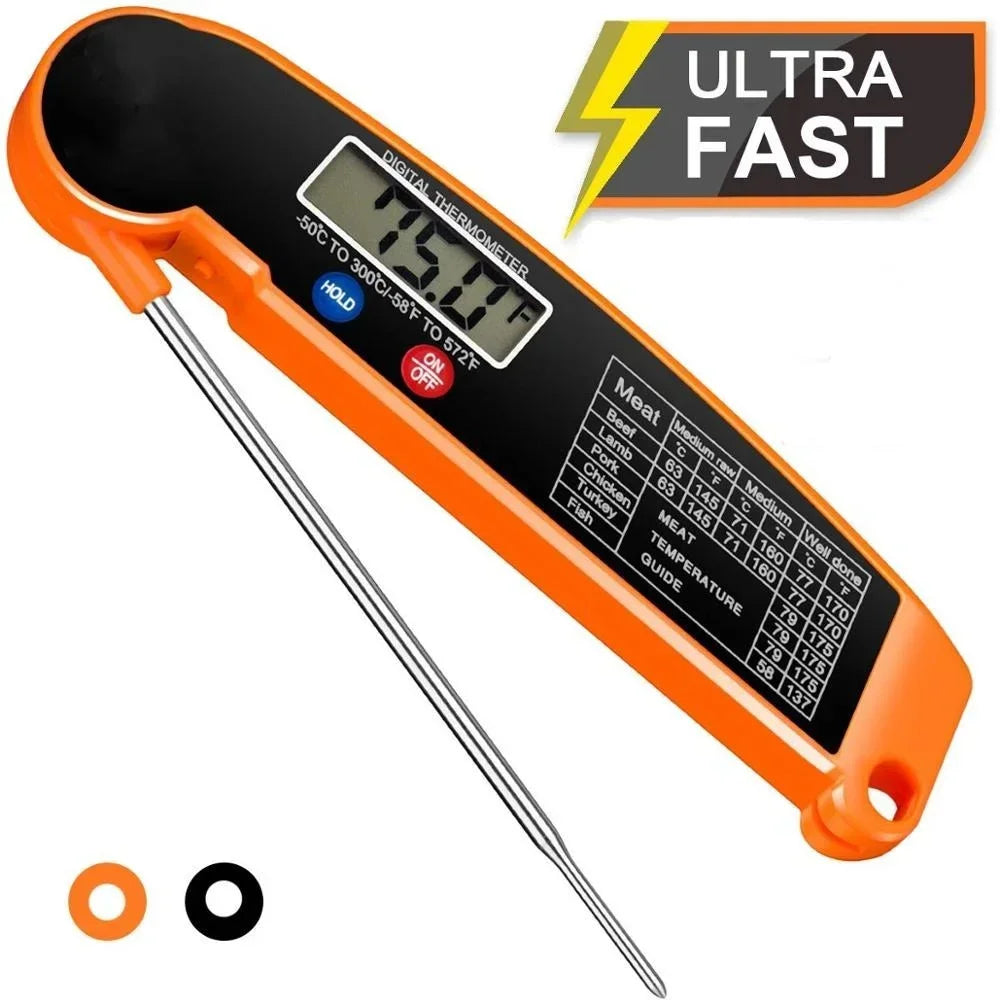 Digital Kitchen Food Thermometer – Multi-Purpose Meat, Water & Milk Probe Cooking Thermometer for BBQ, Oven & Kitchen Use Tool Kit
