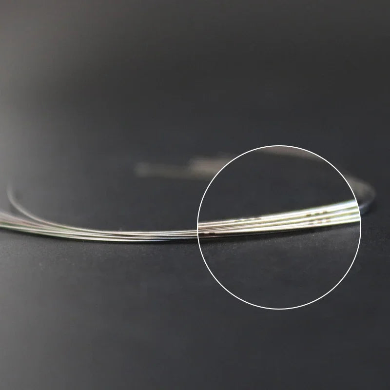 2 Packs Stainless Steel Arch Wires – 20pcs Natural Round & Rectangle Wires for Upper & Lower Braces