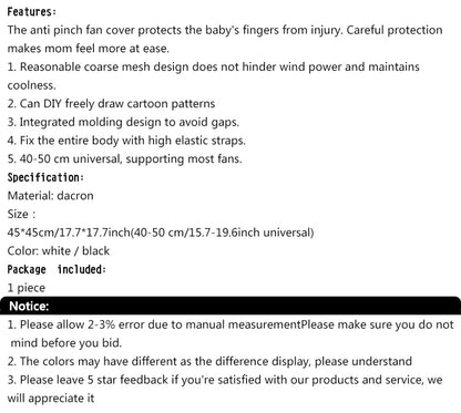 Universal Fan Dust Cover – Fully Enclosed Electric Floor Fan Protection, 40-50cm
