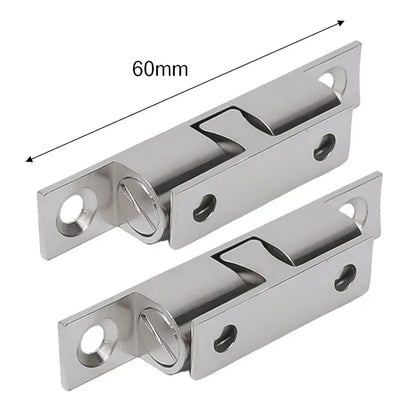 5/1pcs Furniture Door Ball Latch | Brass Double Roller Spring Ball Catch, Adjustable Tension Latch for Cabinets & Closets