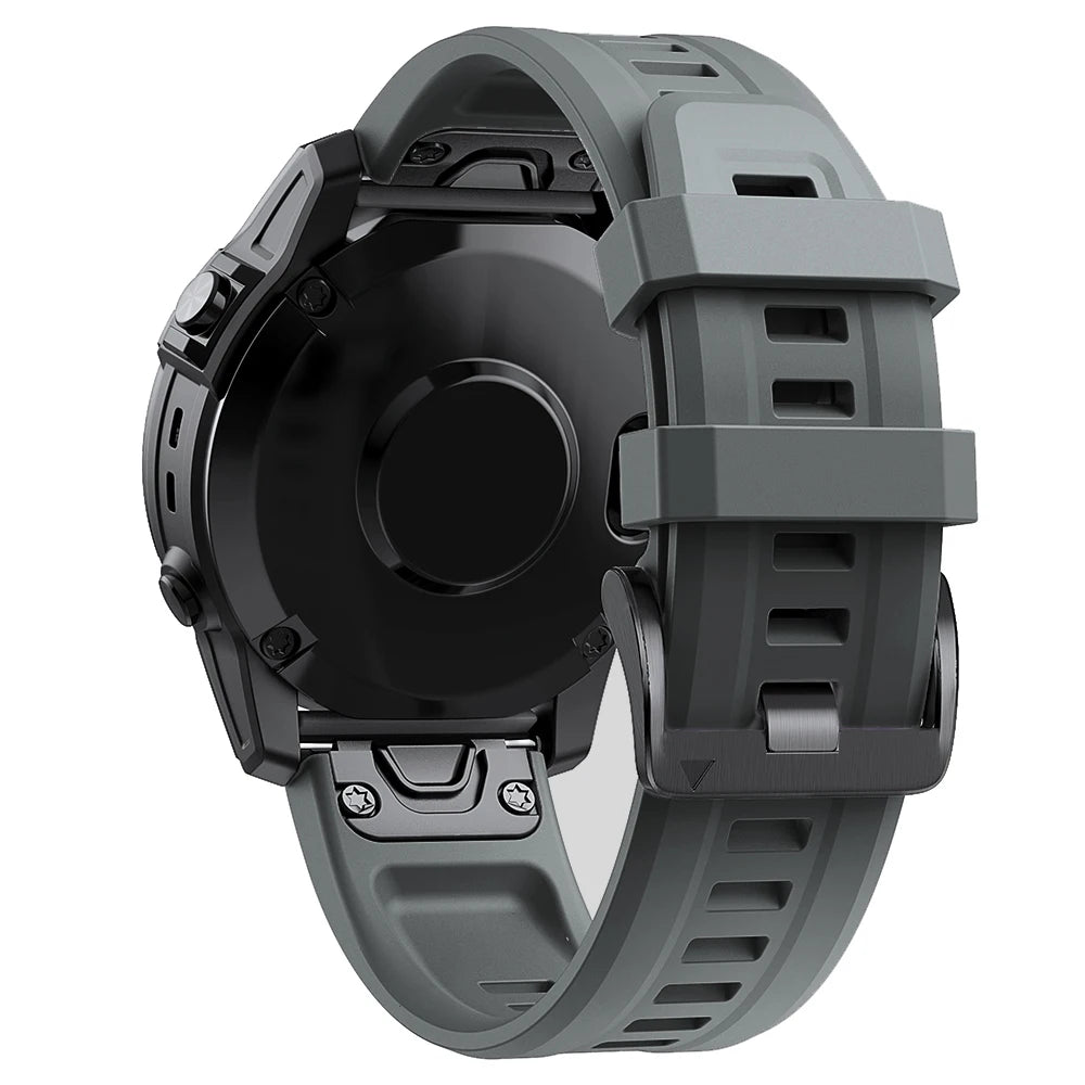 QuickFit Silicone Watch Strap 26mm 22mm for Garmin Fenix 7X 7 Pro 6X 6 5X 5 Plus 8 – Durable Replacement Sport Watchband