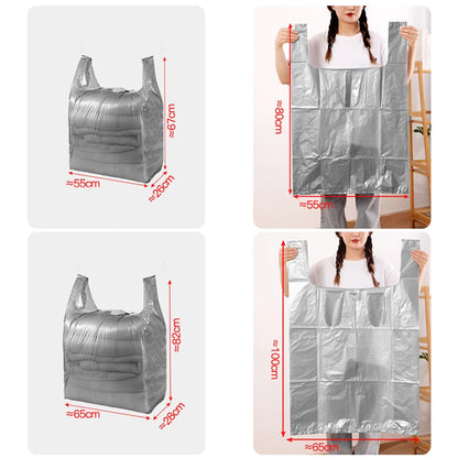 10PCS Large Plastic Storage Bags — Thick Moving & Organizer Bags for Clothes, Toys, Bedding, Duvets
